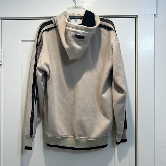 SOUTHPOLE Authentic Collection tan and black zip up hooded jacket size medium. - Picture 5 of 9